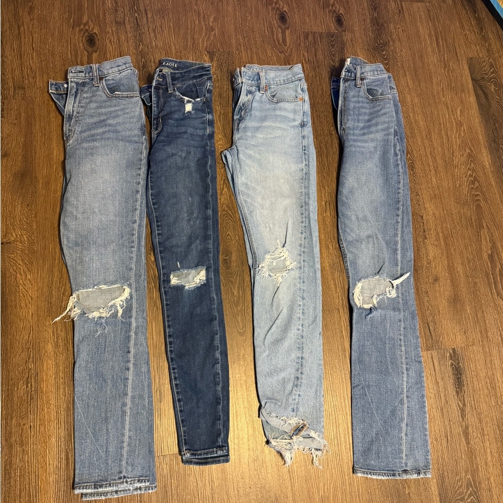 abercrombie & anerican eagle jeans